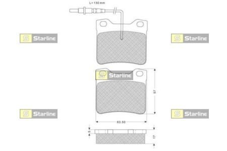 Тормозные колодки дисковые STARLINE BD S132