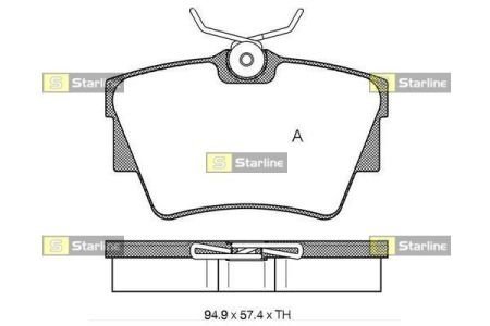 Гальмівні колодки дискові STARLINE BDS136