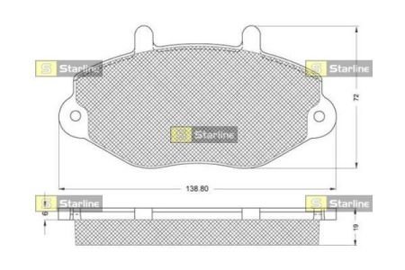 Тормозные колодки дисковые STARLINE BD S137