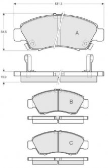 Комплект тормозных колодок STARLINE BDS151