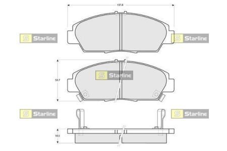 ГАЛЬМІВНІ КОЛОДКИ ДИСКОВІ STARLINE BD S160 (фото 1)