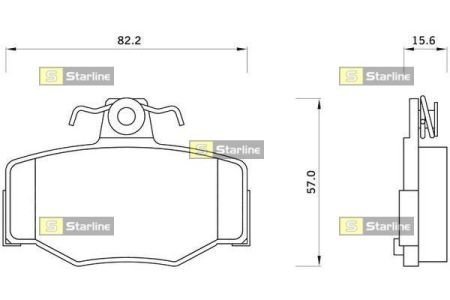 Тормозные колодки дисковые STARLINE BD S163 (фото 1)