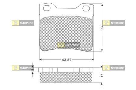 Тормозные колодки дисковые STARLINE BD S174 (фото 1)