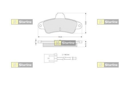 Тормозные колодки дисковые STARLINE BD S176