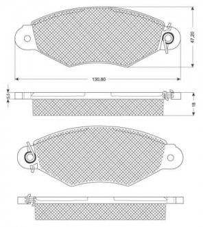 Тормозные колодки дисковые STARLINE BD S181 (фото 1)