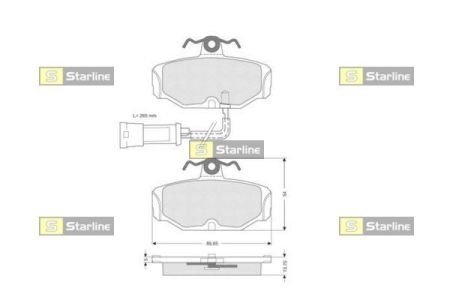 Гальмівні колодки дискові STARLINE BD S186