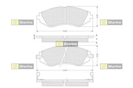 Гальмівні колодки дискові STARLINE BD S188