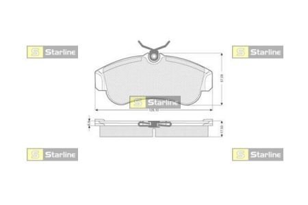 Тормозные колодки дисковые STARLINE BD S203