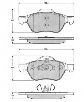 ГАЛЬМІВНІ КОЛОДКИ ДИСКОВІ STARLINE BD S204