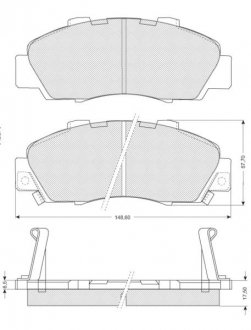 ГАЛЬМІВНІ КОЛОДКИ ДИСКОВІ STARLINE BD S214