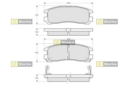 ГАЛЬМІВНІ КОЛОДКИ ДИСКОВІ STARLINE BD S230 (фото 1)