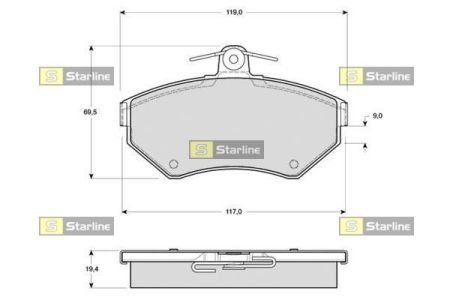 Гальмівні колодки дискові BD S297 STARLINE BDS297