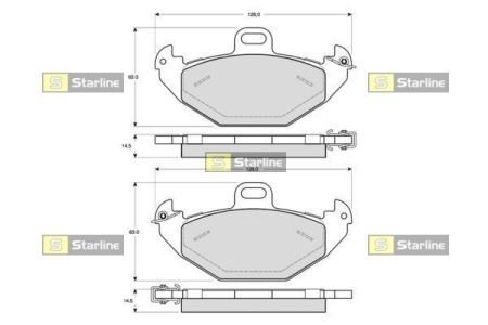 Тормозные колодки дисковые STARLINE BD S299