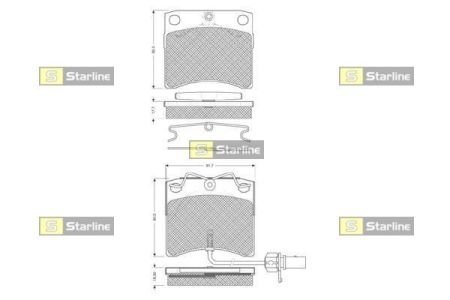 Тормозные колодки дисковые STARLINE BD S305