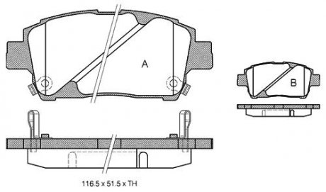 Тормозные колодки, к-кт. STARLINE BDS321