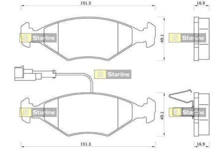 Гальмівні колодки дискові STARLINE BDS336