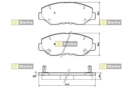 ГАЛЬМІВНІ КОЛОДКИ ДИСКОВІ STARLINE BD S356