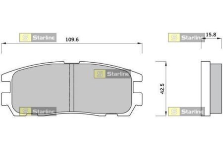 ГАЛЬМІВНІ КОЛОДКИ ДИСКОВІ STARLINE BD S366 (фото 1)