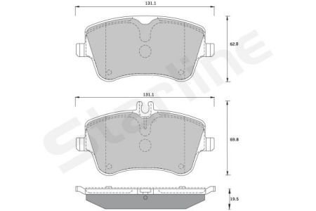 Тормозные колодки дисковые STARLINE BD S373
