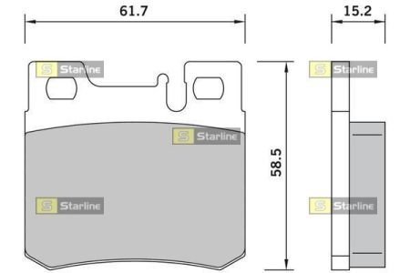 ГАЛЬМІВНІ КОЛОДКИ ДИСКОВІ STARLINE BD S385