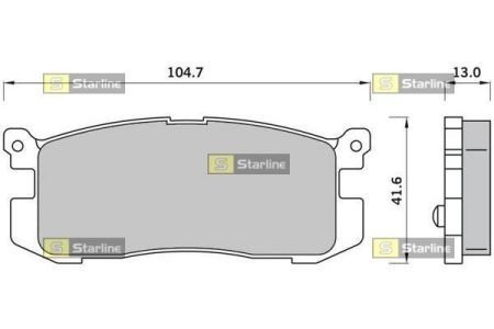 Тормозные колодки дисковые STARLINE BD S386