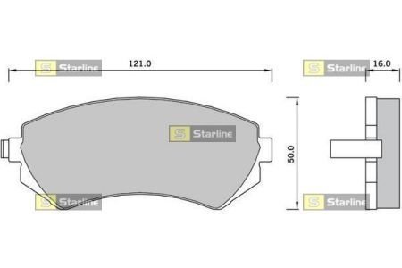 Комплект гальмівних колодок STARLINE BDS392