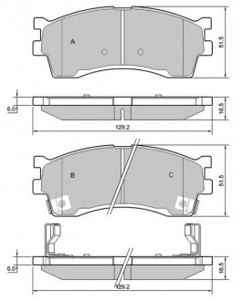 Тормозные колодки дисковые STARLINE BD S401 (фото 1)