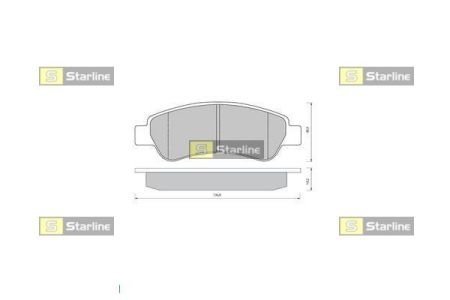 Тормозные колодки дисковые STARLINE BD S405