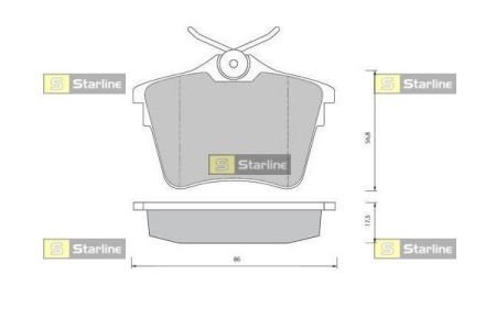 Гальмівні колодки дискові STARLINE BDS419