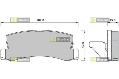 Гальмівні колодки дискові STARLINE BD S427 (фото 1)