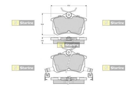 Тормозные колодки дисковые STARLINE BD S443