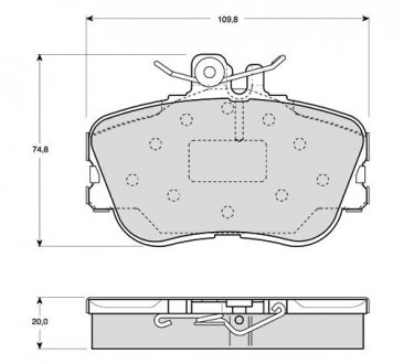 Гальмівні колодки, дискове гальмо (набір) STARLINE BDS818P