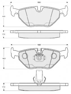 Колодки тормозные дисковые, к-кт. STARLINE BDS819P