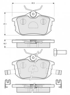 Гальмівні колодки дискові BD S830P STARLINE BDS830P (фото 1)