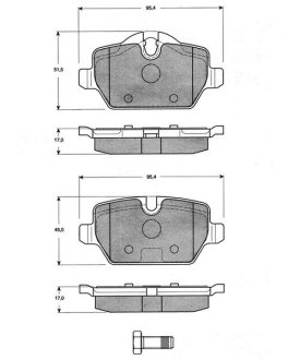 Тормозные колодки, дисковый тормоз (набор) STARLINE BDS835P