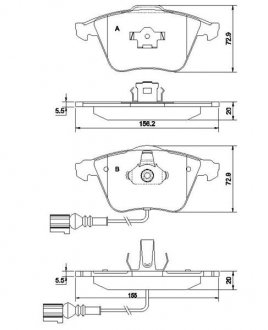 Колодки тормозные дисковые, к-кт. STARLINE BDS837P (фото 1)