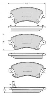 Гальмівні колодки дискові STARLINE BDS838P