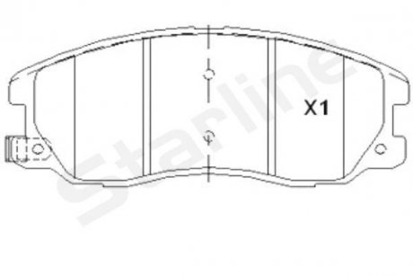 Гальмівні колодки дискові STARLINE BDS852P