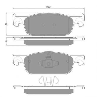 Колодки тормозные STARLINE BDS973