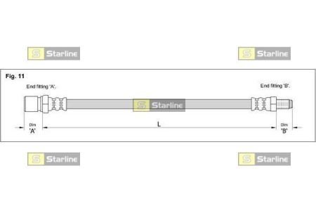 Тормозной шланг STARLINE HA AA.1281