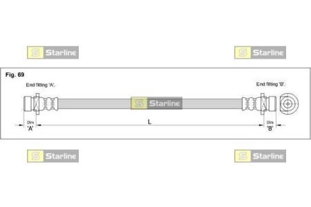 Гальмівний шланг STARLINE HA AB.1257