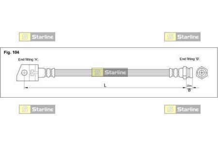 Тормозной шланг STARLINE HA AD.1201