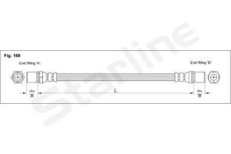 Гальмівний шланг STARLINE HA EB.1222