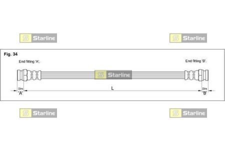 Тормозной шланг STARLINE HA ST.1004