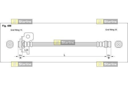 Тормозной шланг STARLINE HA ST.1037 (фото 1)