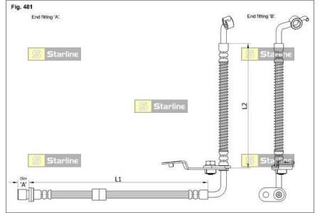 Шланг тормозной STARLINE HAST1090