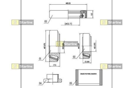 Підшипник ступиці sets STARLINE LO00912