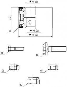 Комплект подшипника колеса. STARLINE LO01355