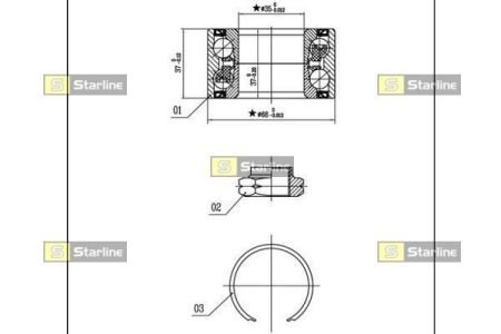 Підшипник колісний STARLINE LO 01410