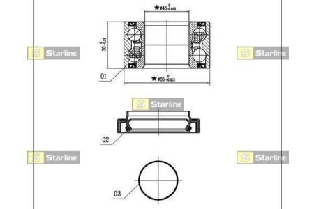 Комплект підшипника колеса STARLINE LO01466